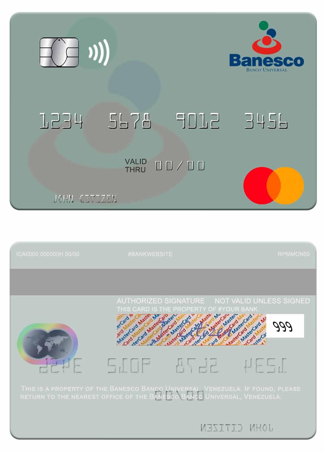 Venezuela Banesco Banco Universal mastercard